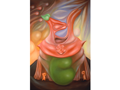 Romeo & Juliet Fight over a Lima Bean - Acrylic on canvas 50 x 68