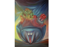 Screaming Artichoke - 
Acrylic on canvas 54 x 68